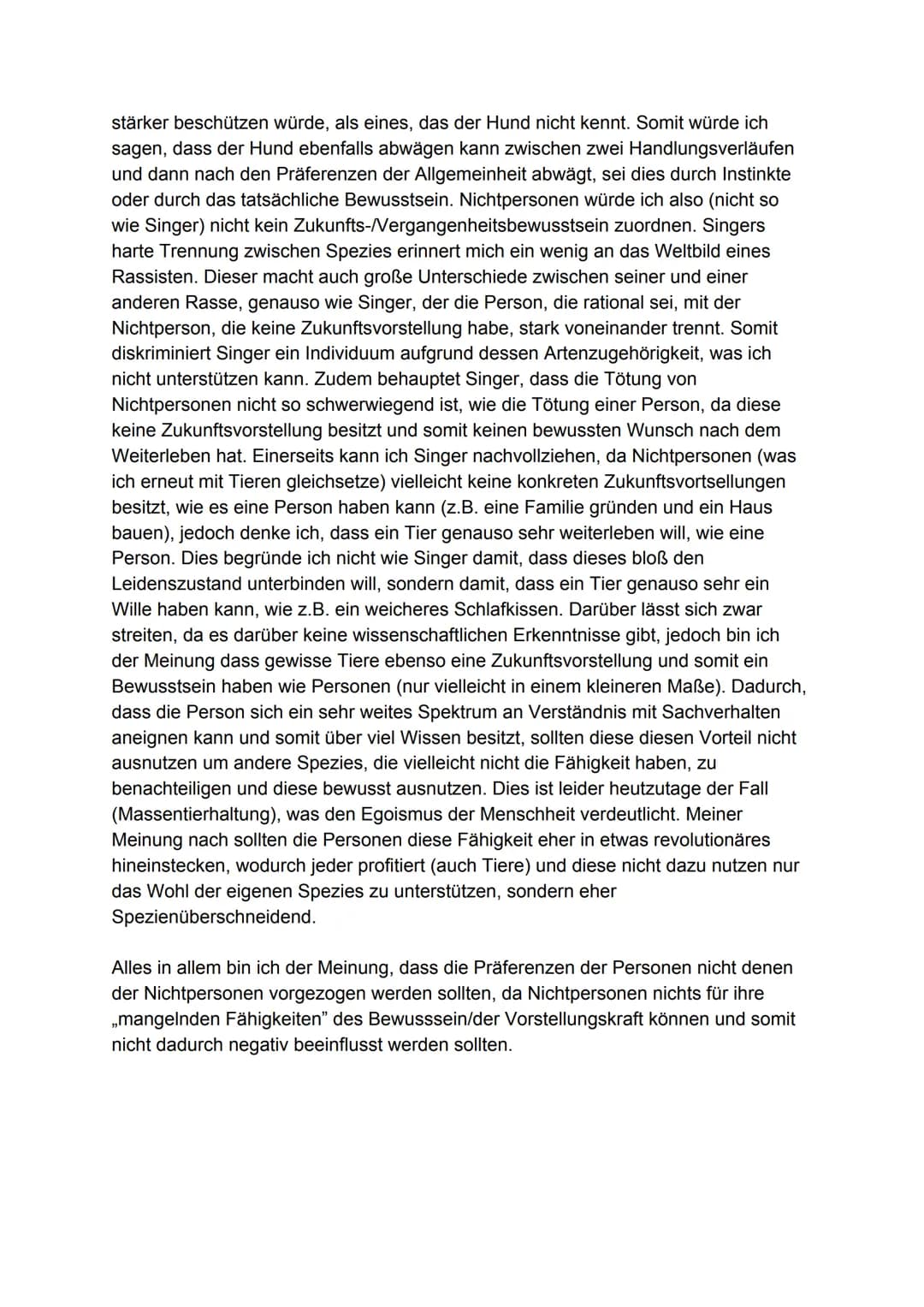 Ethik GK Q2
18.03.2020
Jonna Jaschke
Peter Singer - Präferenz-Utilitarismus
Begriffe
Peter Singer hat den Menschen mit zwei verschiedenen Be