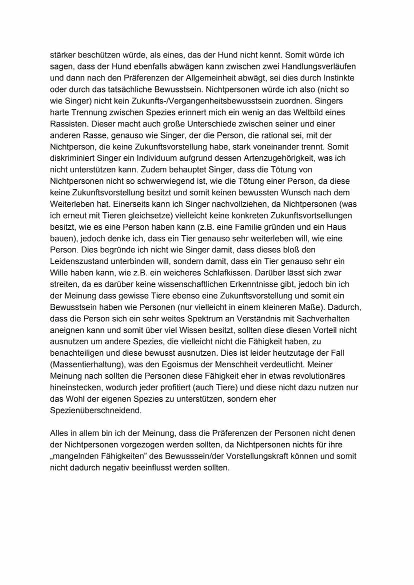 Ethik GK Q2
18.03.2020
Jonna Jaschke
Peter Singer - Präferenz-Utilitarismus
Begriffe
Peter Singer hat den Menschen mit zwei verschiedenen Be