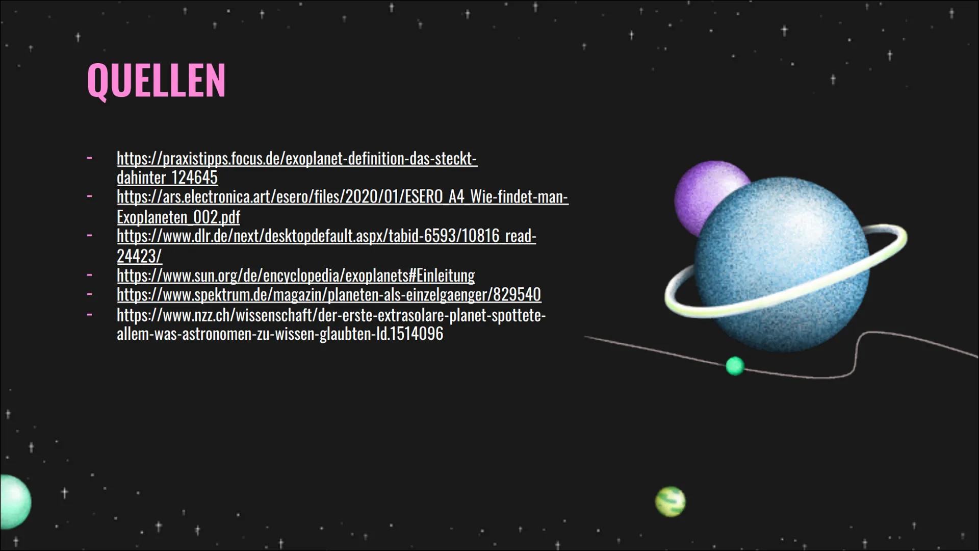 Extrasolare
Planeten Handout ,,Extrasolare Planeten"
Definition: Ein extrasolarer Planet, kurz Exoplanet, ist ein
Planet außerhalb des vorhe