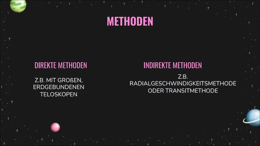 Extrasolare
Planeten Handout ,,Extrasolare Planeten"
Definition: Ein extrasolarer Planet, kurz Exoplanet, ist ein
Planet außerhalb des vorhe