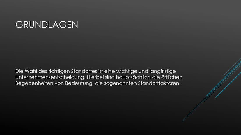 STANDORTFAKTOREN
Erdkunde Standortfaktoren
Die Wahl des richtigen Standortes ist eine wichtige und langfristige Unternehmensentscheidung. Hi