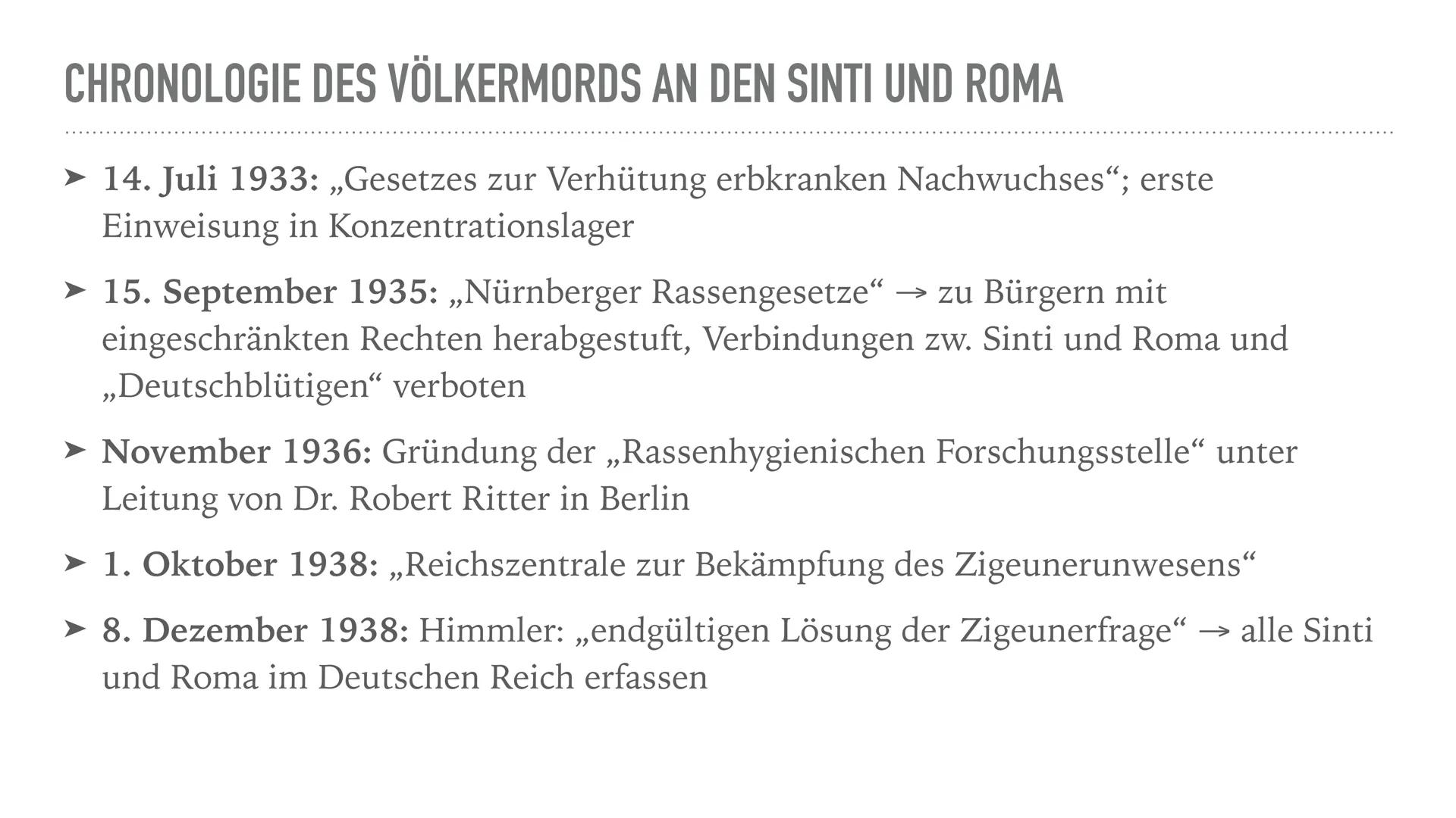 VERFOLGUNG VON SINTI UND ROMA
Kalea Czerny, 12.2, Geschichte Name: Kalea Czerny
Klasse: 12.2
Schule: Joliot-Curie-Gymnasium
Fach: Geschichte