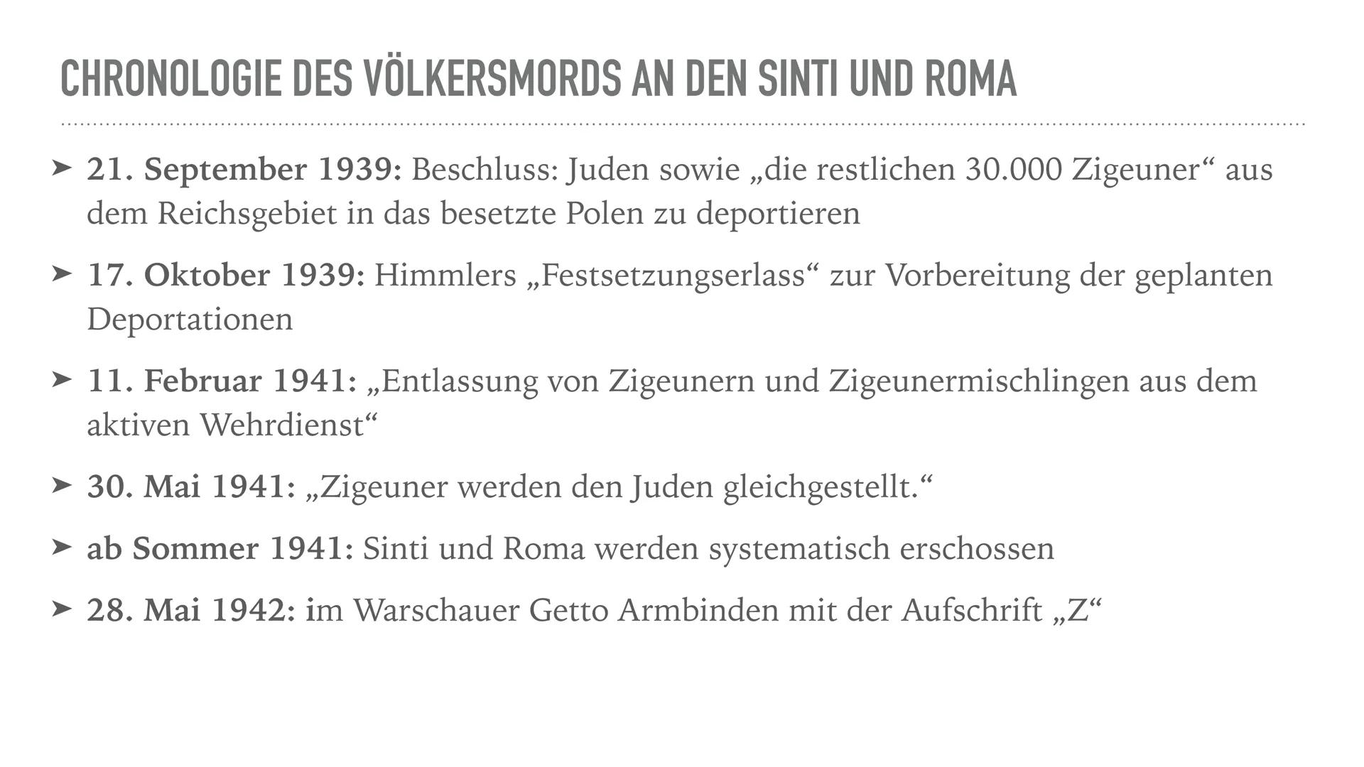 VERFOLGUNG VON SINTI UND ROMA
Kalea Czerny, 12.2, Geschichte Name: Kalea Czerny
Klasse: 12.2
Schule: Joliot-Curie-Gymnasium
Fach: Geschichte