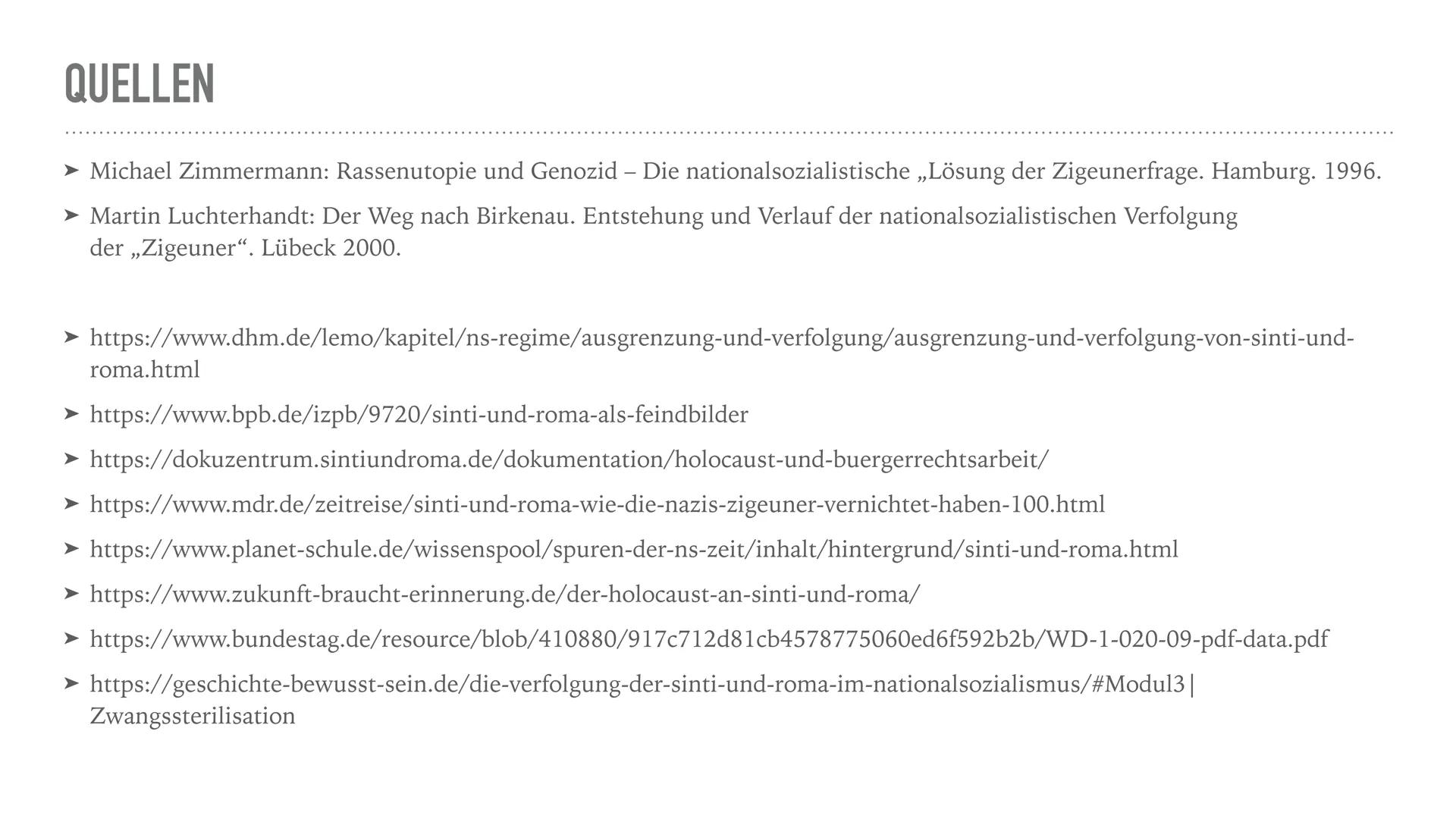 VERFOLGUNG VON SINTI UND ROMA
Kalea Czerny, 12.2, Geschichte Name: Kalea Czerny
Klasse: 12.2
Schule: Joliot-Curie-Gymnasium
Fach: Geschichte