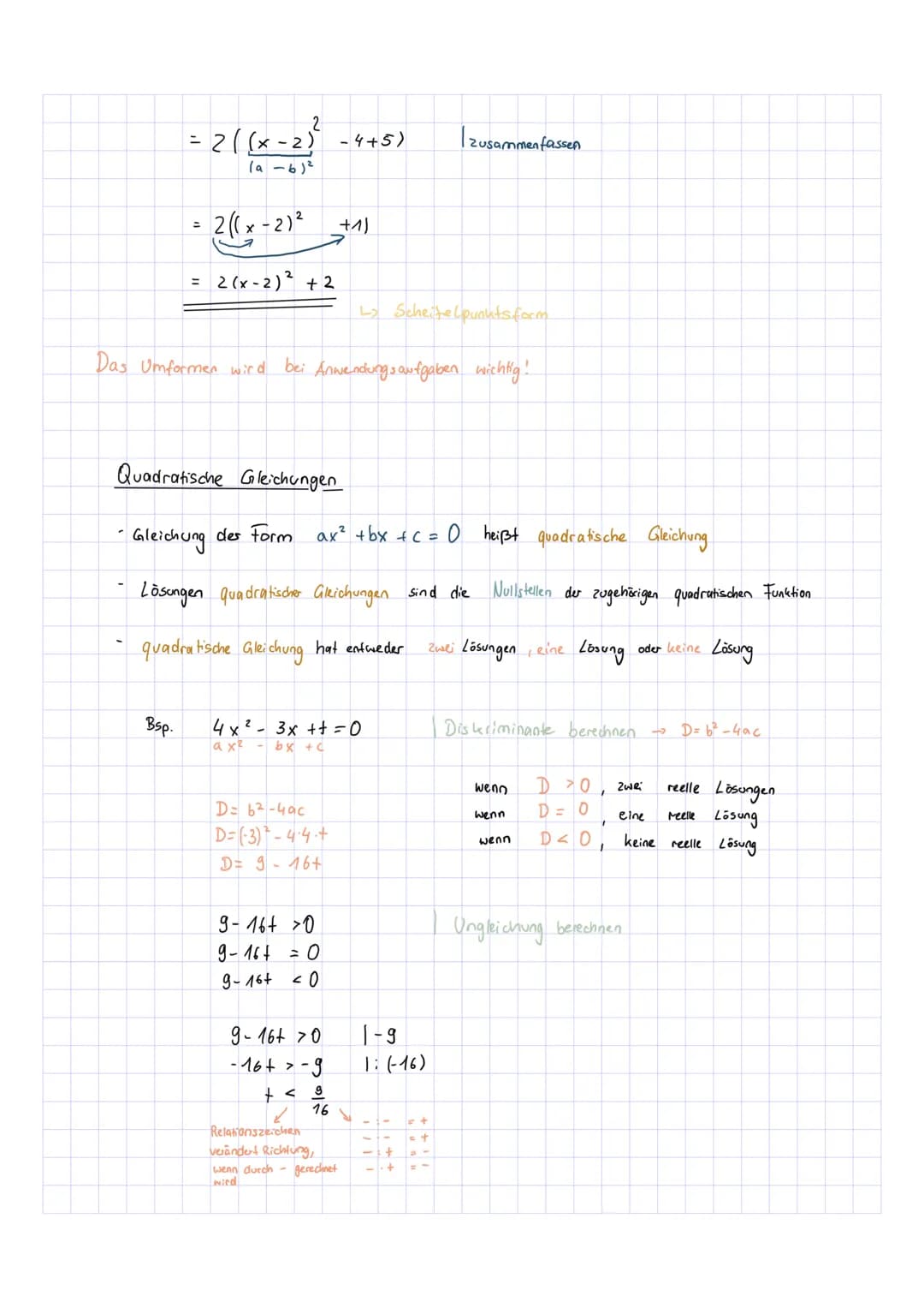 
<h2 id="quadratischegleichungen">Quadratische Gleichungen</h2>
<h3 id="quadratischefunktionenderformfxax">Quadratische Funktionen der Form 