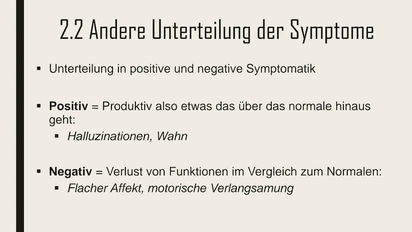 Schizophrenie Leral Schizophrenie - Übersicht
1.Was ist Schizophrenie ?
2.Symptomatik
3. Varianten
4.Auslöser
5.Behandlung
6. Quellen 1.Was 