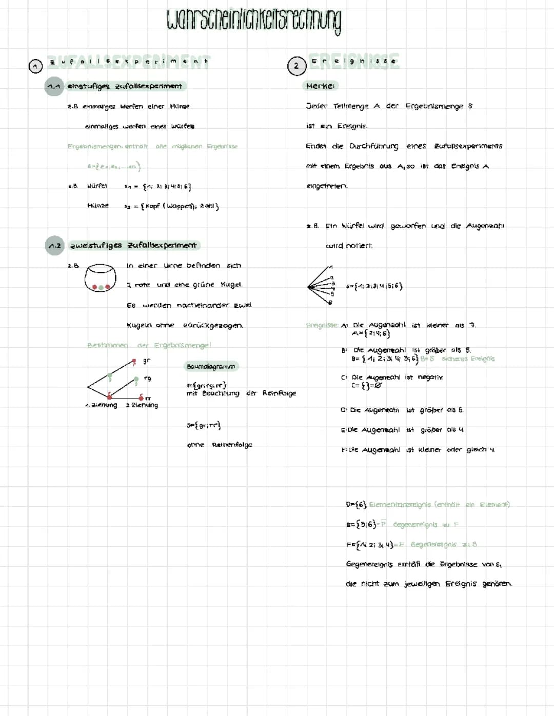 Wahrscheinlichkeitsrechung | Mathematik