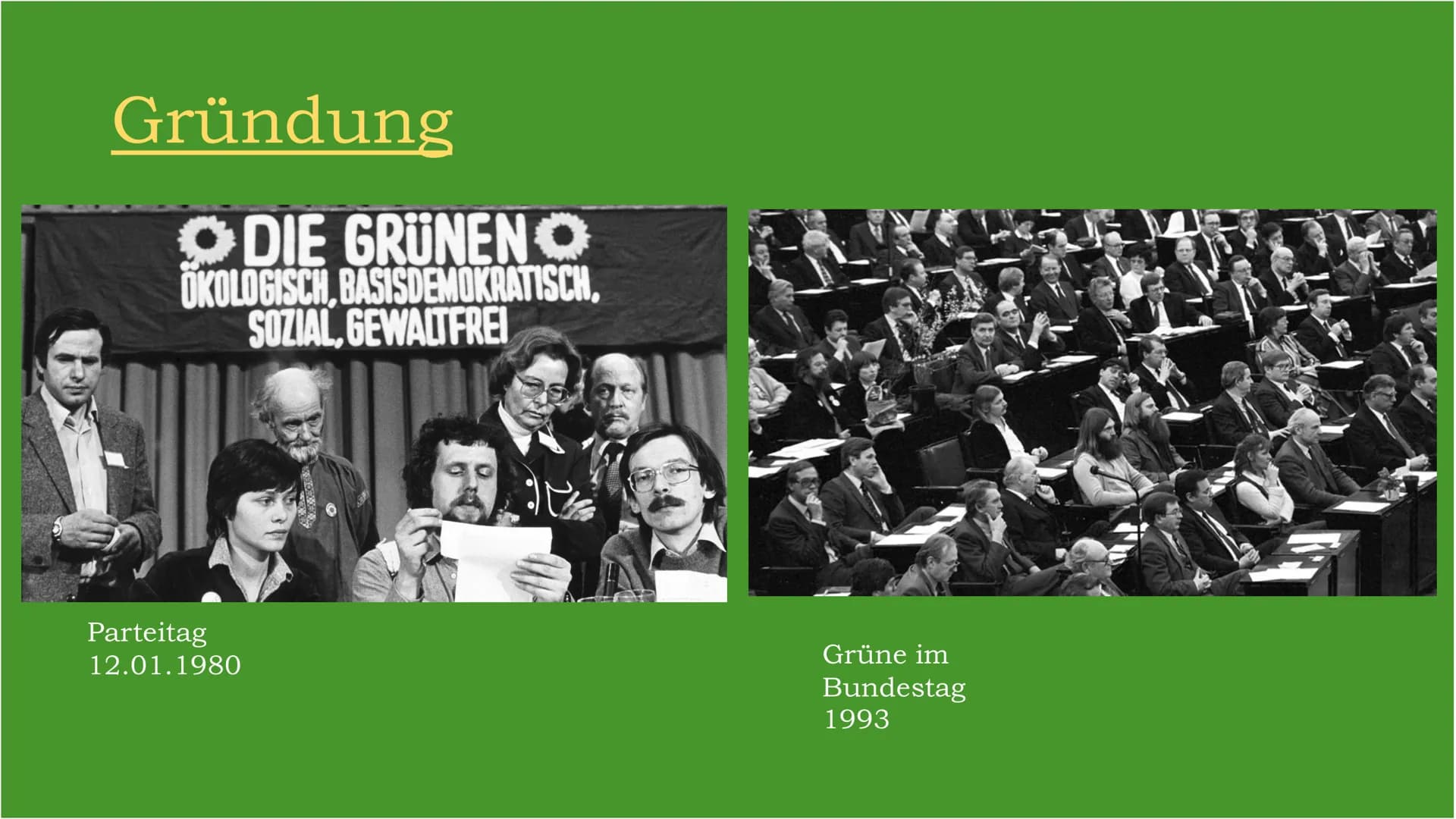 BÜNDNIS 90
DIE GRÜNEN Inhaltsverzeichnis
●
●
●
●
●
●
Steckbrief der Partei
Gründung
Grundwerte
Mitglieder
●
Parteivertreter
Wahlergebnisse
W