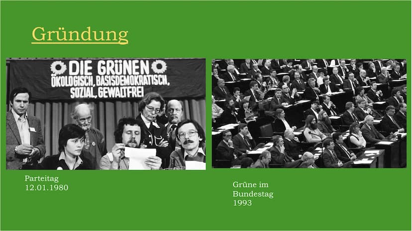 BÜNDNIS 90
DIE GRÜNEN Inhaltsverzeichnis
●
●
●
●
●
●
Steckbrief der Partei
Gründung
Grundwerte
Mitglieder
●
Parteivertreter
Wahlergebnisse
W