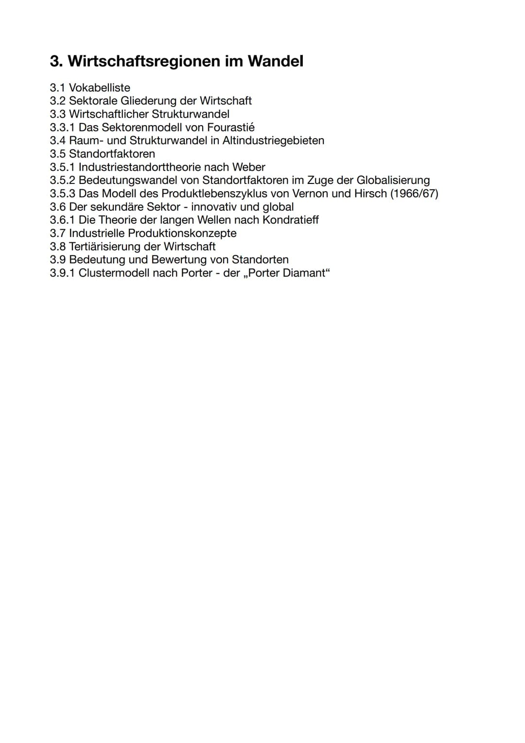 3. Wirtschaftsregionen im Wandel
3.1 Vokabelliste
3.2 Sektorale Gliederung der Wirtschaft
3.3 Wirtschaftlicher Strukturwandel
3.3.1 Das Sekt