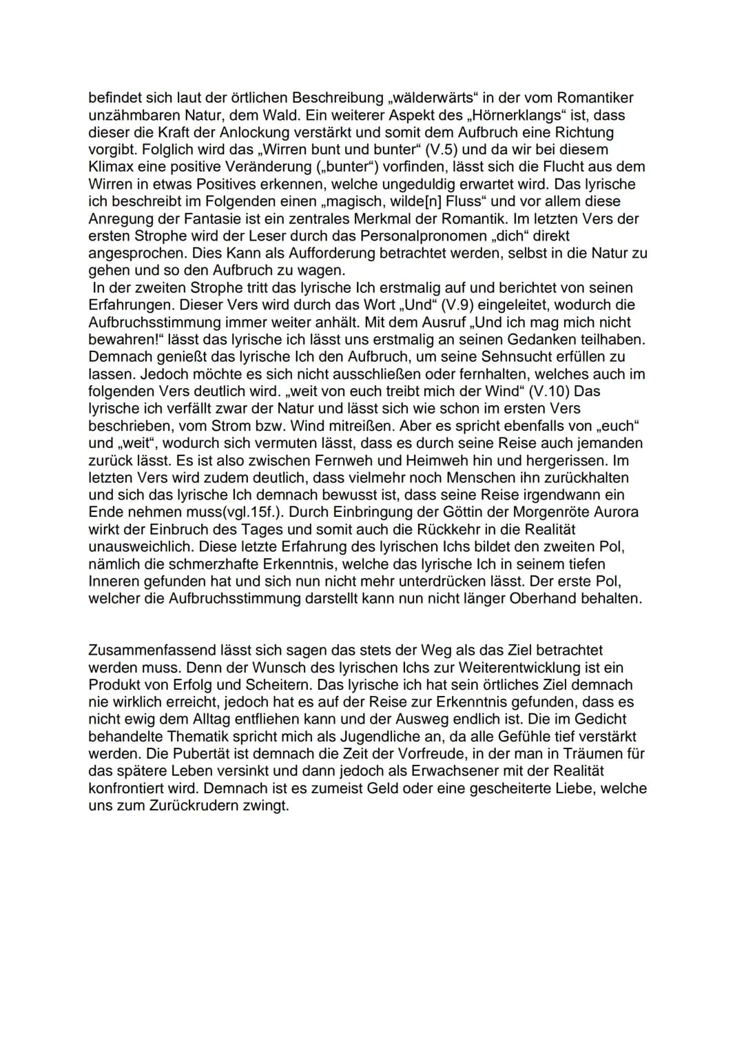 Gedichtanalyse von Lara Schnöke
Frische Fahrt, Joseph von Eichendorff
Das romantische Gedicht „Frische Fahrt", welches im Jahr 1815 von Jose
