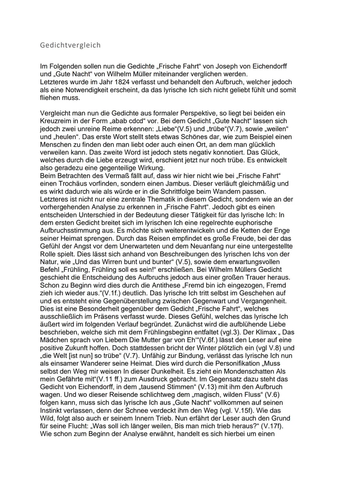 Gedichtanalyse von Lara Schnöke
Frische Fahrt, Joseph von Eichendorff
Das romantische Gedicht „Frische Fahrt", welches im Jahr 1815 von Jose
