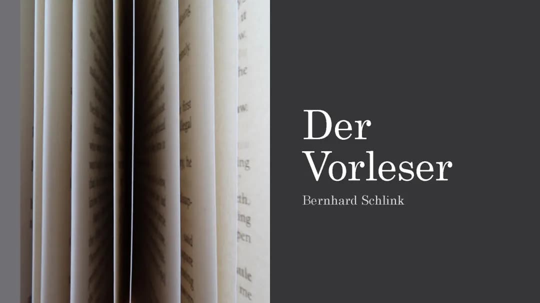 Vortrag: "Der Vorleser"