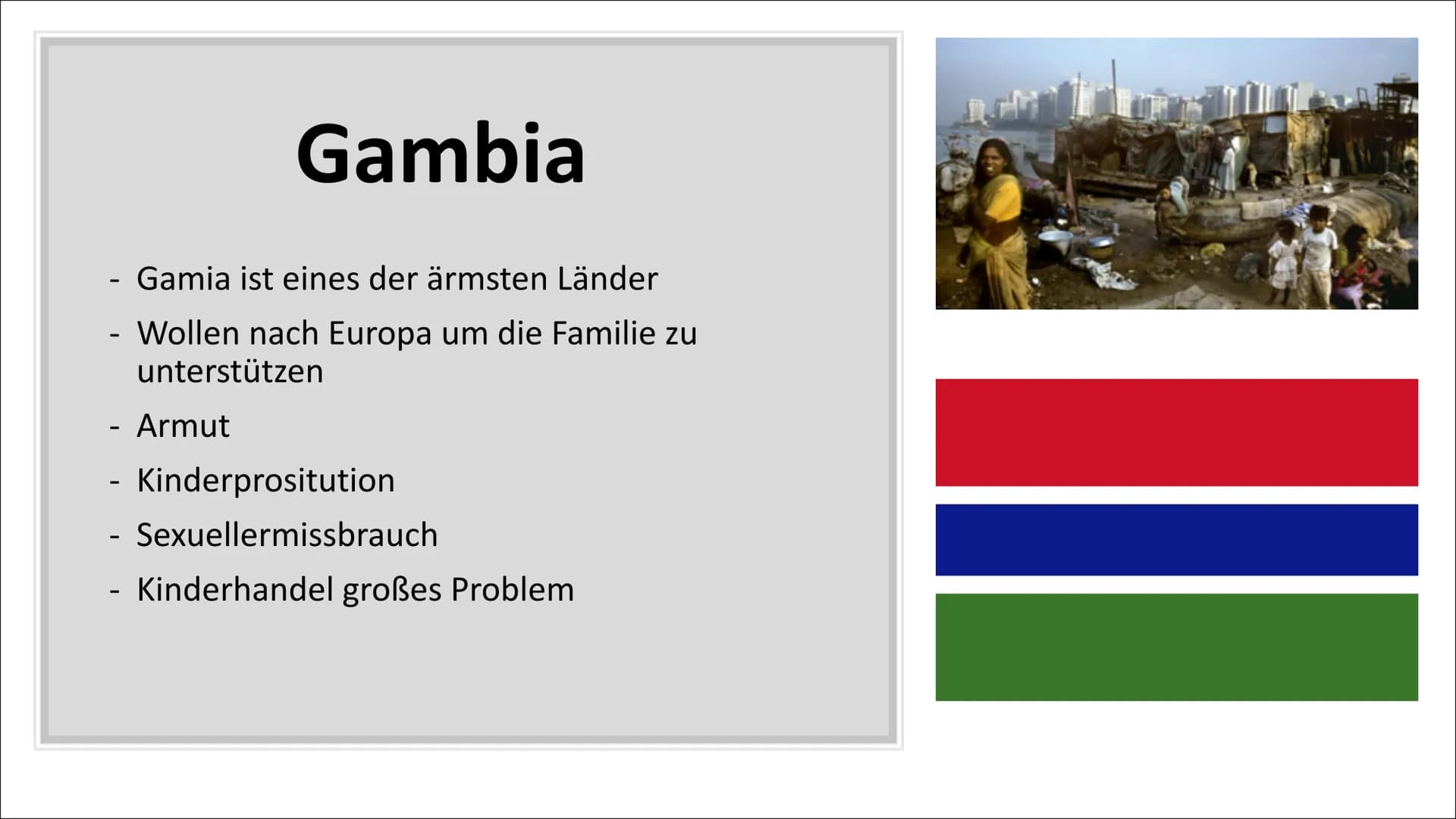 Afrika Migration Gliederung
1. Allgemein Migration
2. Allgemeine Ursachen
3. Afrika
4. Die Gründe von Afrika
5. Die Zielländer
6. Gambia
7. 