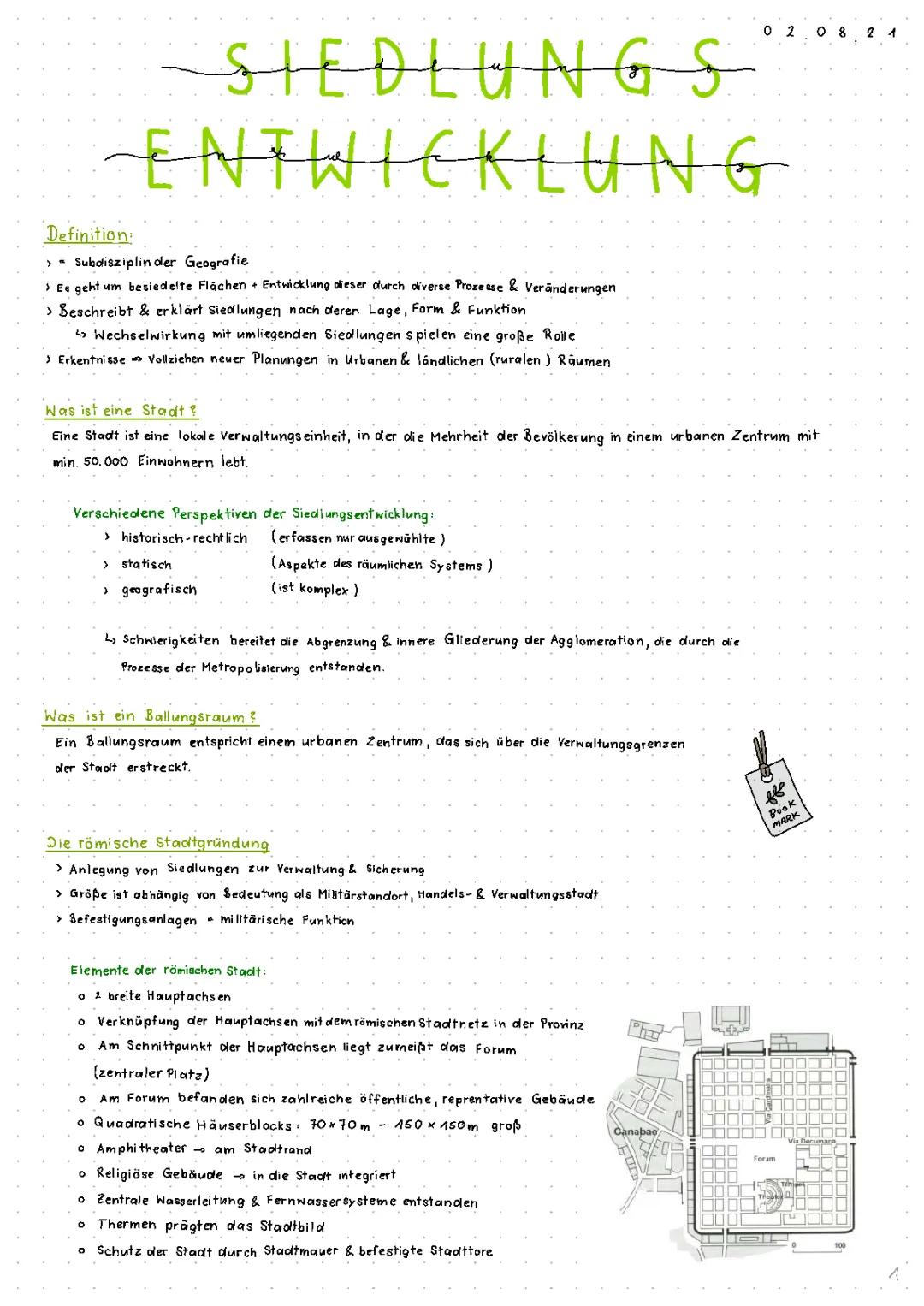 Siedlungsentwicklung