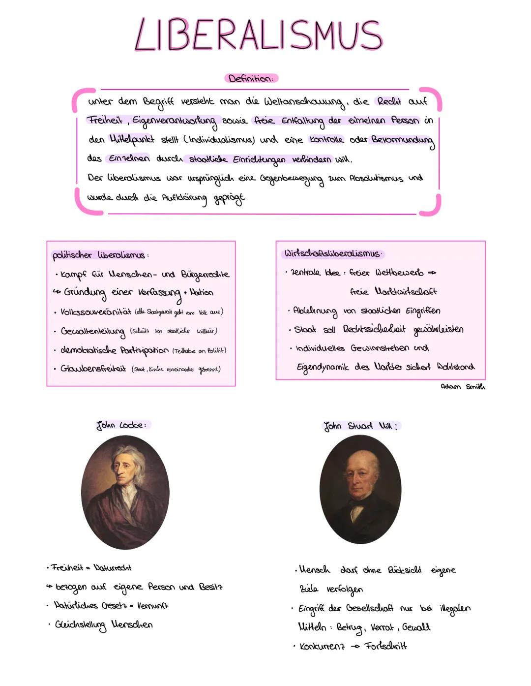 # LIBERALISMUS

Definition:

unter dem Begriff versteht man die Weltanschauung, die Recht auf
Freiheit, Eigenverantwortung sowie freie Entfa