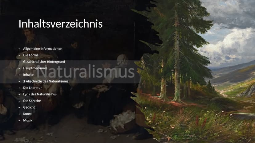 Naturalismus
Der Naturalismus befasst sich in Literatur und
Theater mit Gesellschafts- und Naturbeobachtung
und Darstellung aktueller Zeitpr