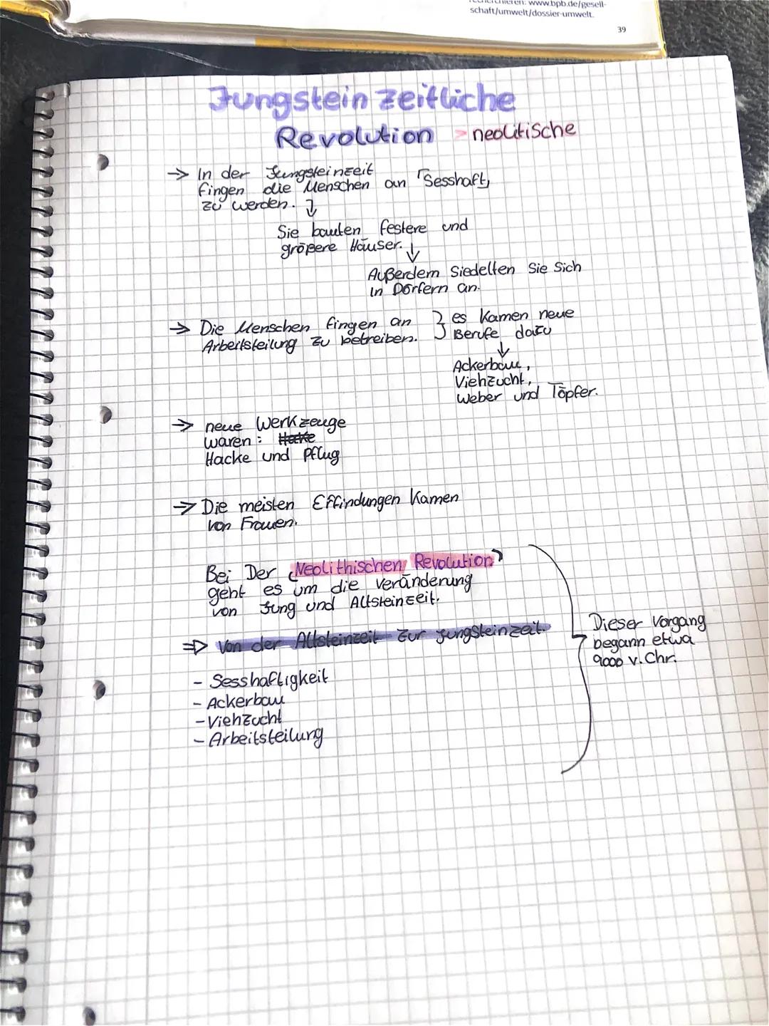 de/gesell
schaft/umwelt/dossier umwelt.
39
# Jungstein zeitliche
## Revolution $\rightarrow$ neolitische
$
->$
In der Sungsteinzeit
fingen d