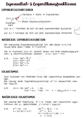 Know Exponential- & Logarithmusfunktionen | Analysis thumbnail