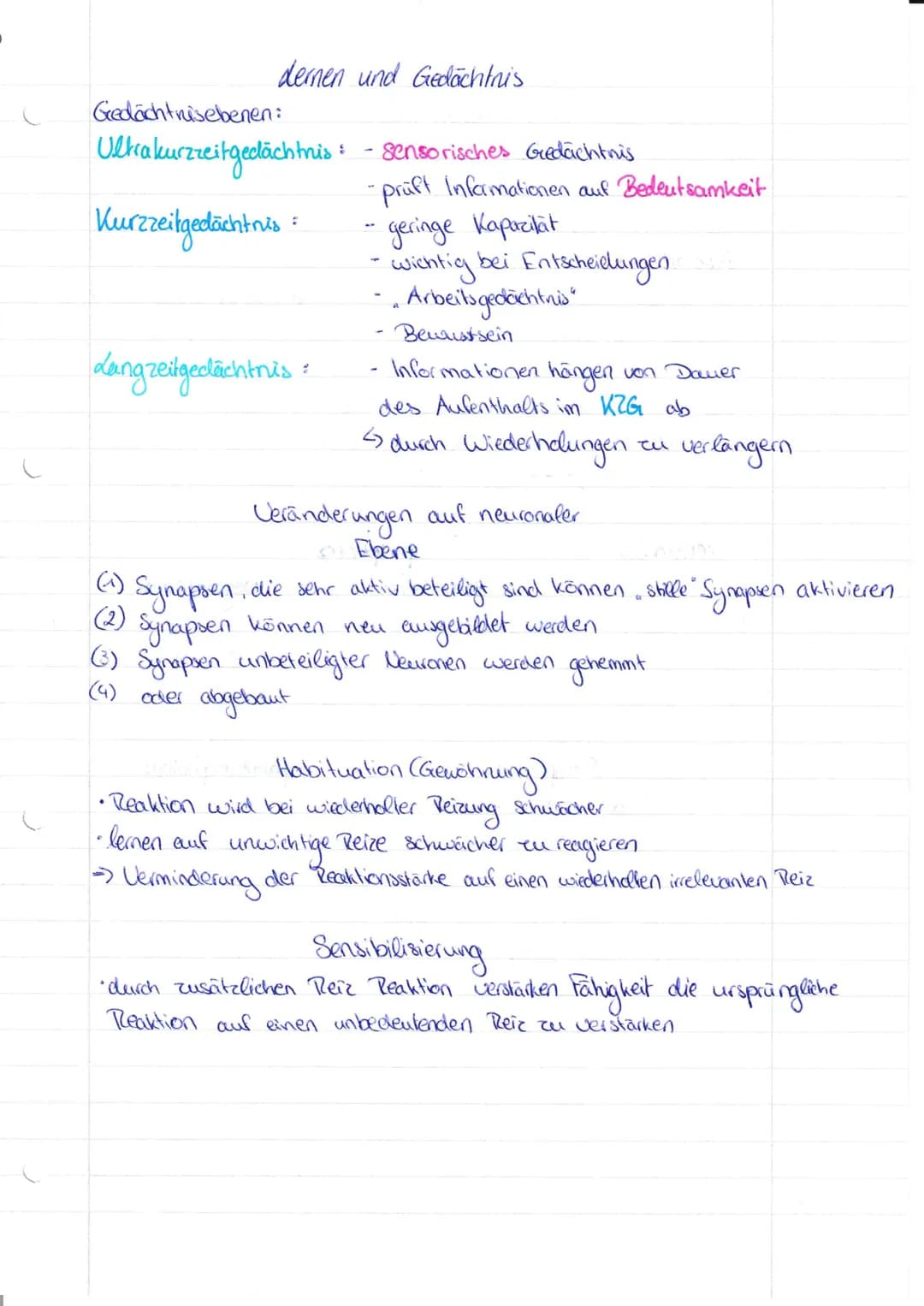 (
dernen und Gedächtnis
Gedächtnisebenen:
Ultrakurzzeitgedächtnis : - sensorisches Gedächtnis
Kurzzeitgedächtnis
Langzeitgedächtnis?
prüft I