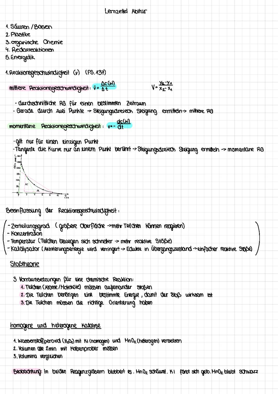 Chemie-Abi: Was kommt dran? Lernzettel und Infos für die Oberstufe