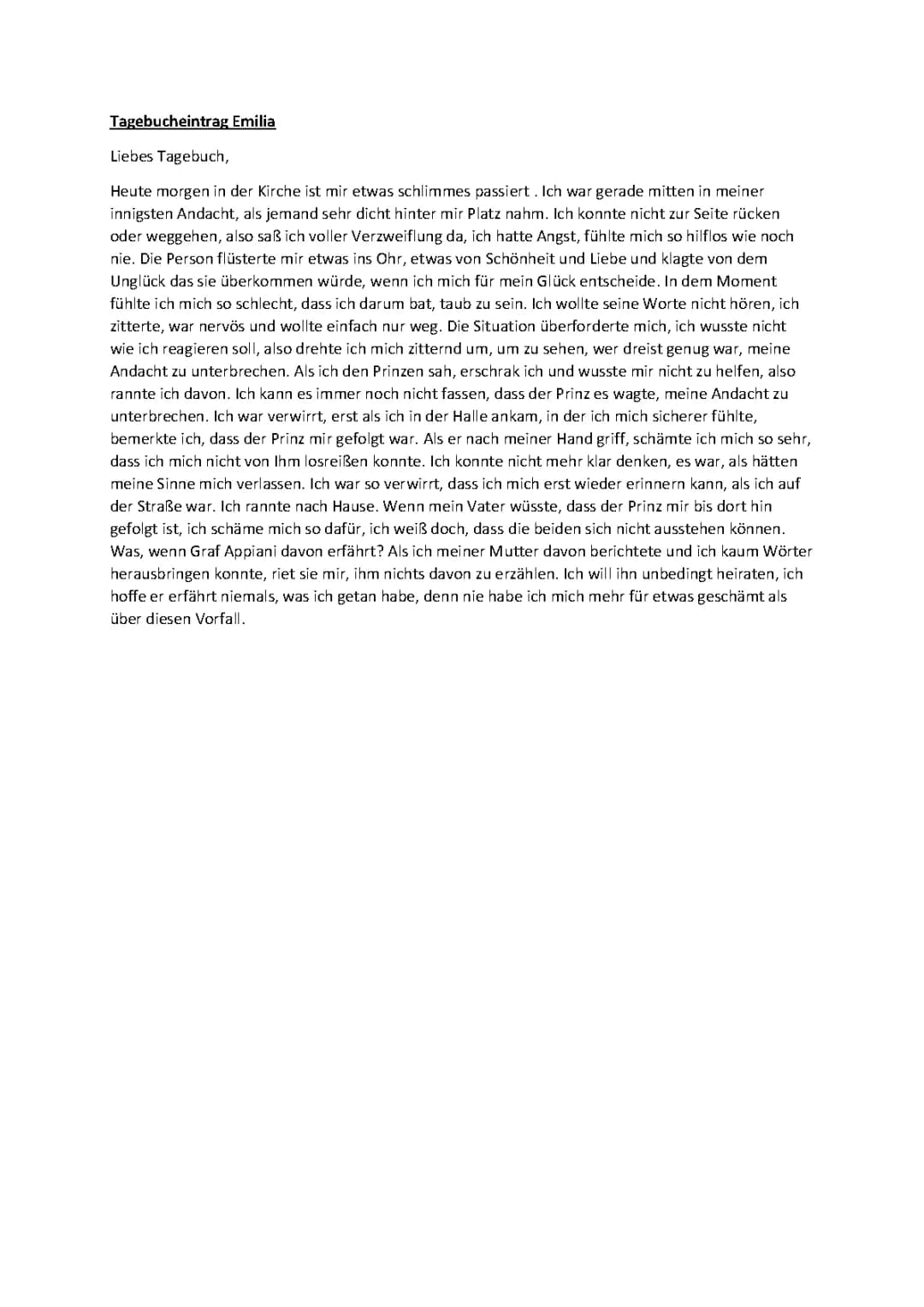 Emilia Galotti: Zusammenfassungen und Analysen von Aufzug und Auftritt
