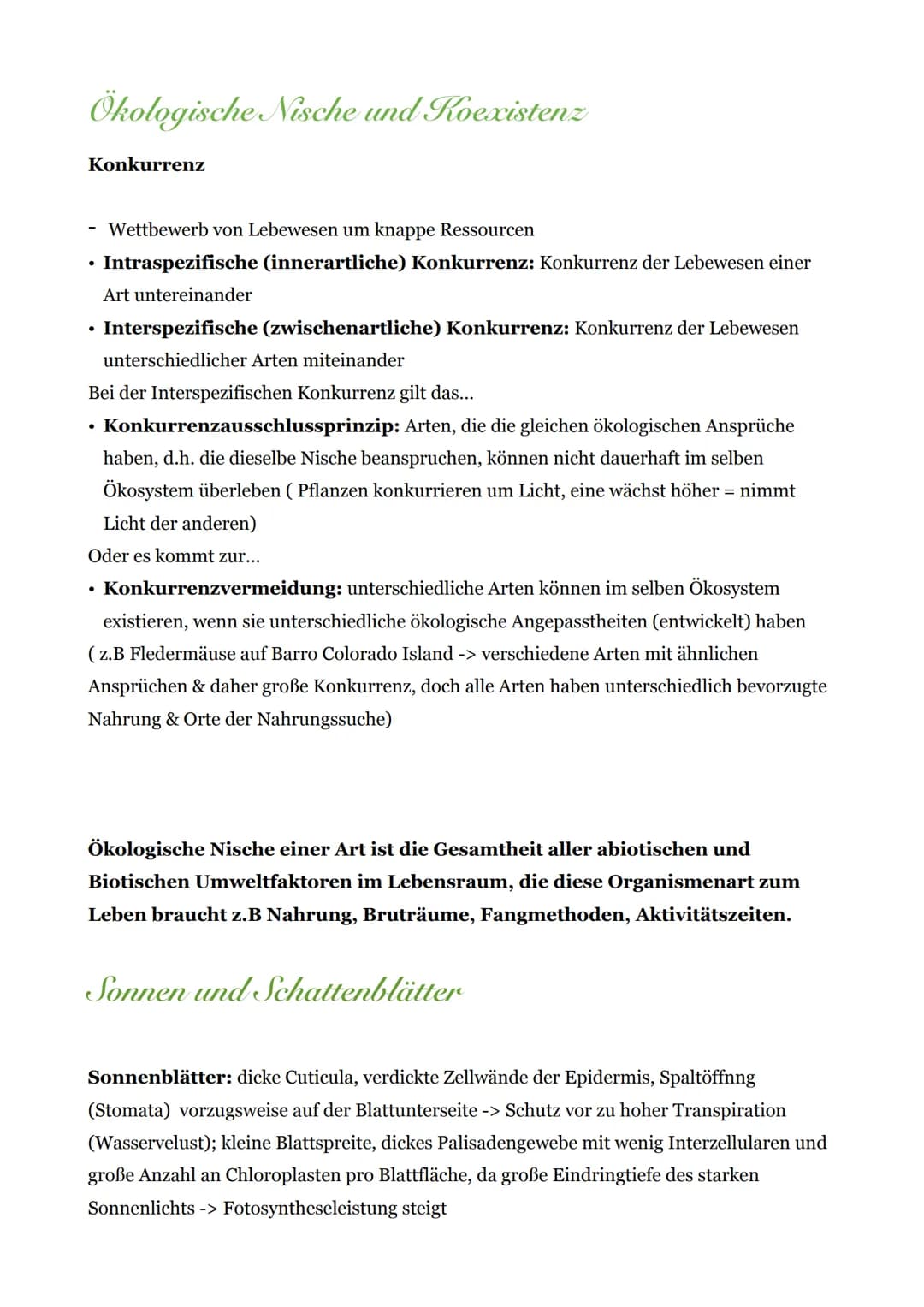 Abiotische & Biotische Umweltfaktoren
Bodenorganismen
Wind
Mensch
pH-Wert
Luftfeuchtigkeit
Biotische Umweltfaktoren
Fressfeinde
Temperatur
A