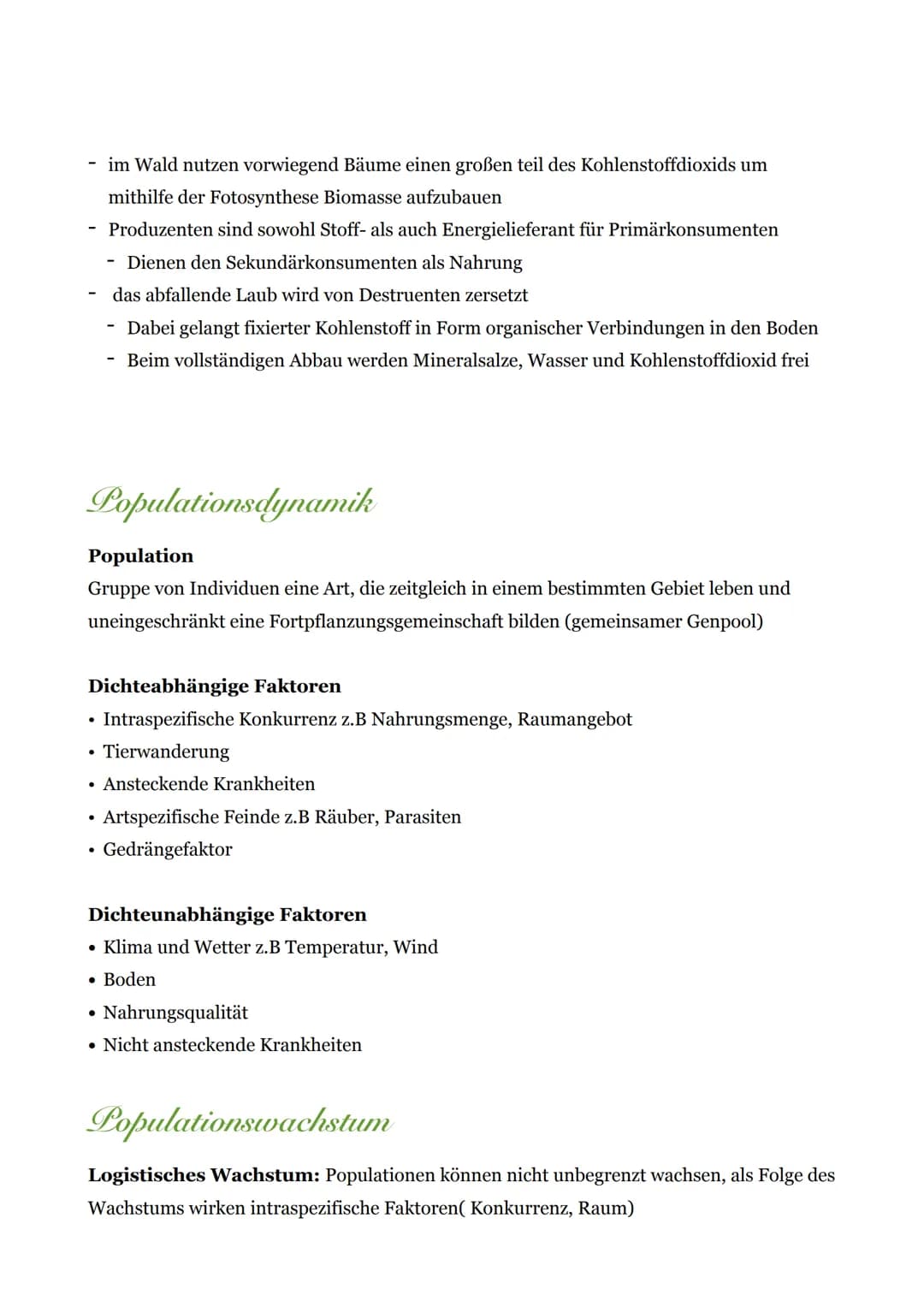 Abiotische & Biotische Umweltfaktoren
Bodenorganismen
Wind
Mensch
pH-Wert
Luftfeuchtigkeit
Biotische Umweltfaktoren
Fressfeinde
Temperatur
A