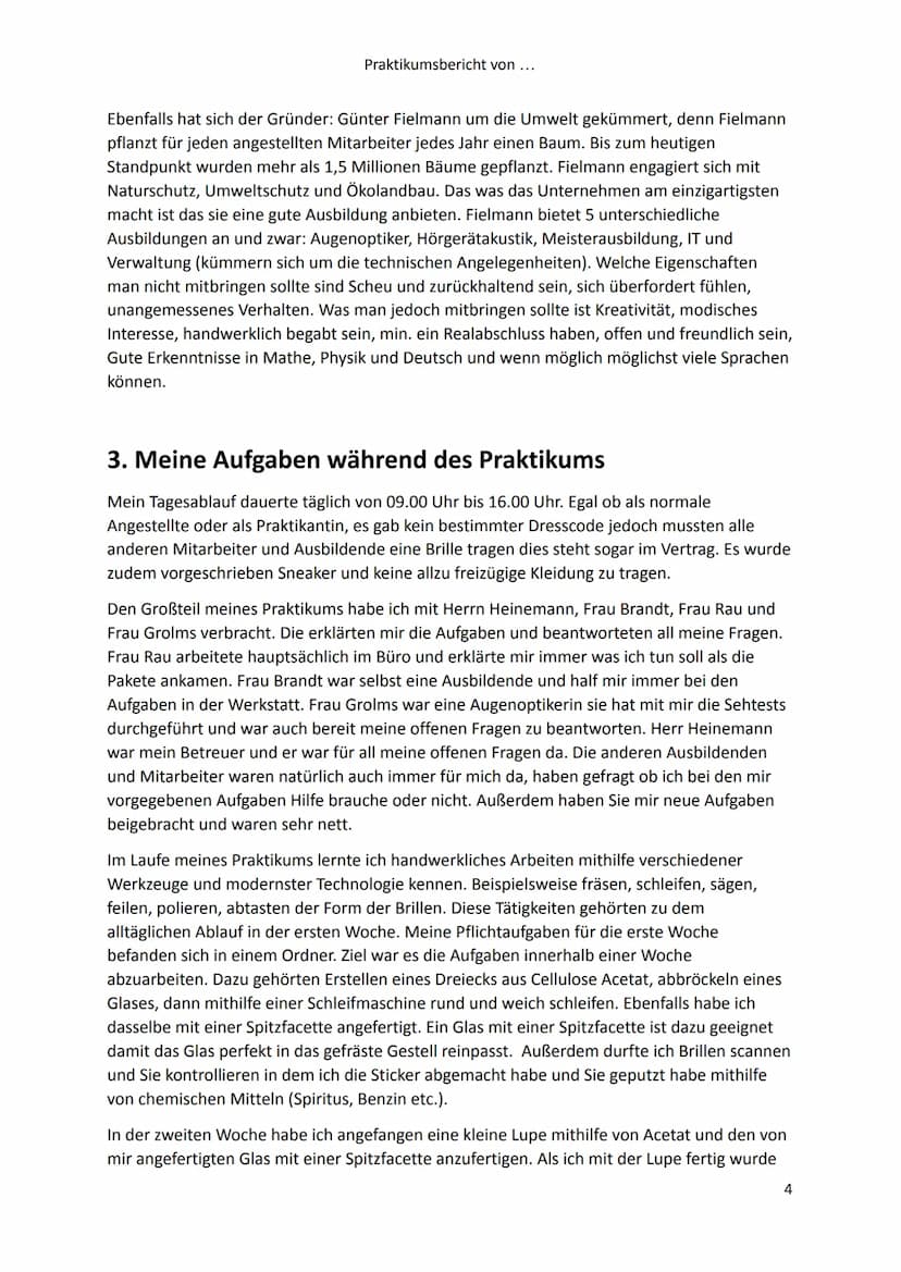 Praktikumsbericht von ...
Praktikumsbericht
des 9. Jahrgangs
Von:
Name
Adresse
Bei:
Fielmann -Ihr Optiker
Adresse
Vorgelegt bei:
Für den Pra