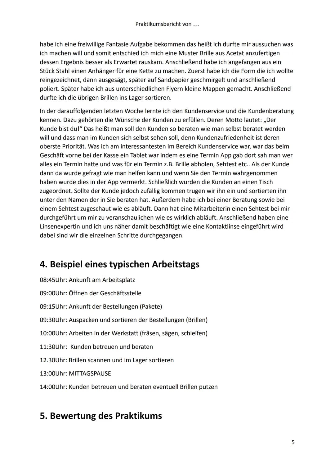 Praktikumsbericht von ...
Praktikumsbericht
des 9. Jahrgangs
Von:
Name
Adresse
Bei:
Fielmann -Ihr Optiker
Adresse
Vorgelegt bei:
Für den Pra