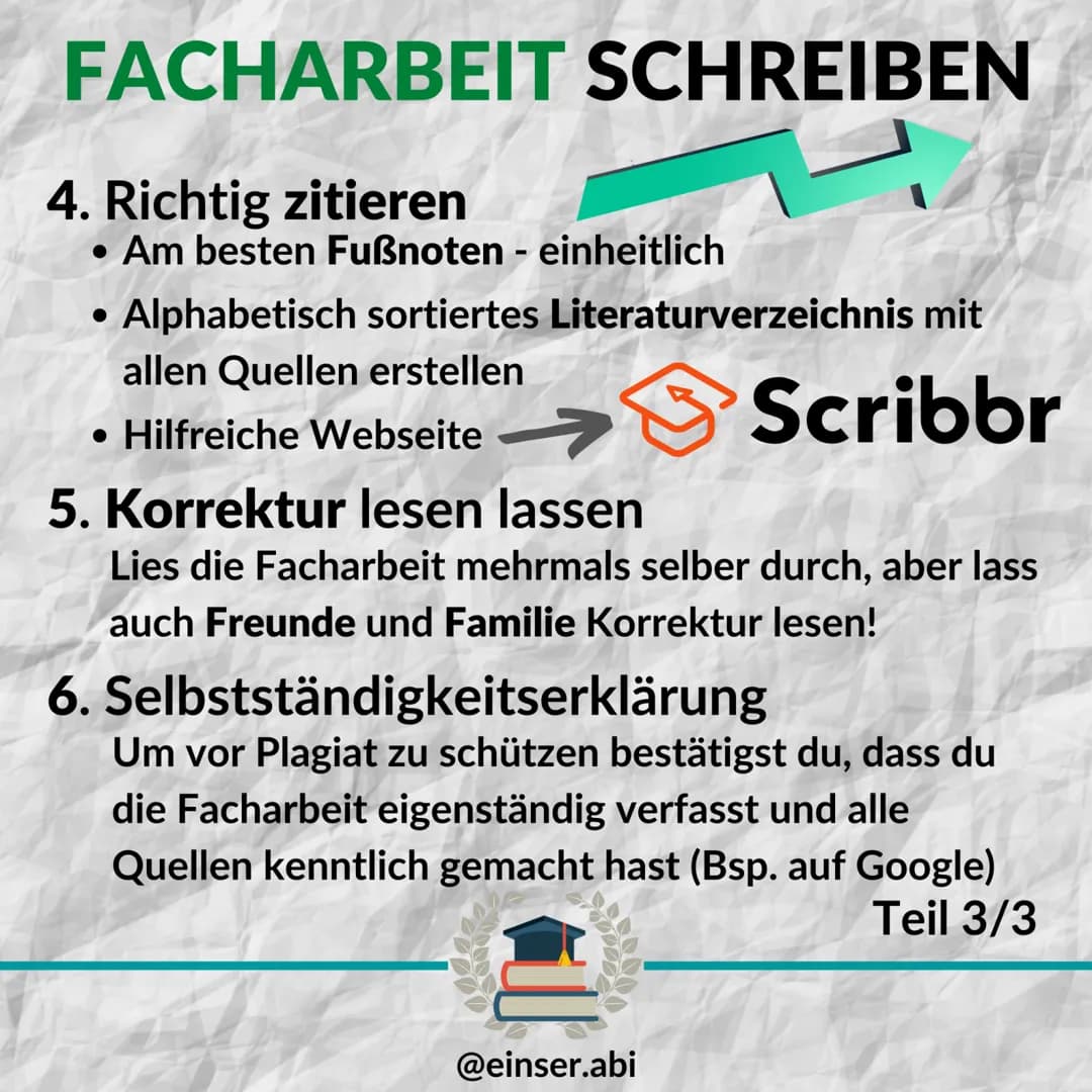 FACHARBEIT SCHREIBEN
40
1. Finde dein Thema
Suche dir ein Thema, das dein Interesse weckt und zu
dem du seriöse Quellen finden kannst. Formu