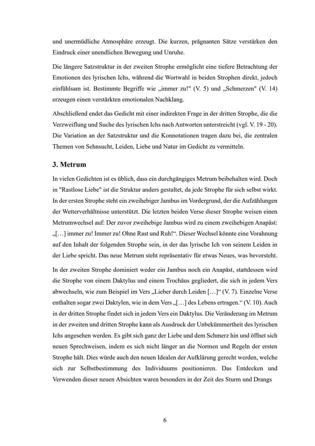 Facharbeit
im Leistungskurs Deutsch
Analyse und Interpretation des Gedichts
,,Rastlose Liebe Liebe als Krone des
-
Lebens" (1776) von Johann