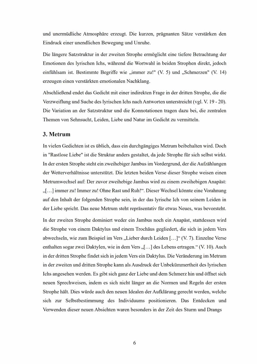 Facharbeit
im Leistungskurs Deutsch
Analyse und Interpretation des Gedichts
,,Rastlose Liebe Liebe als Krone des
-
Lebens" (1776) von Johann
