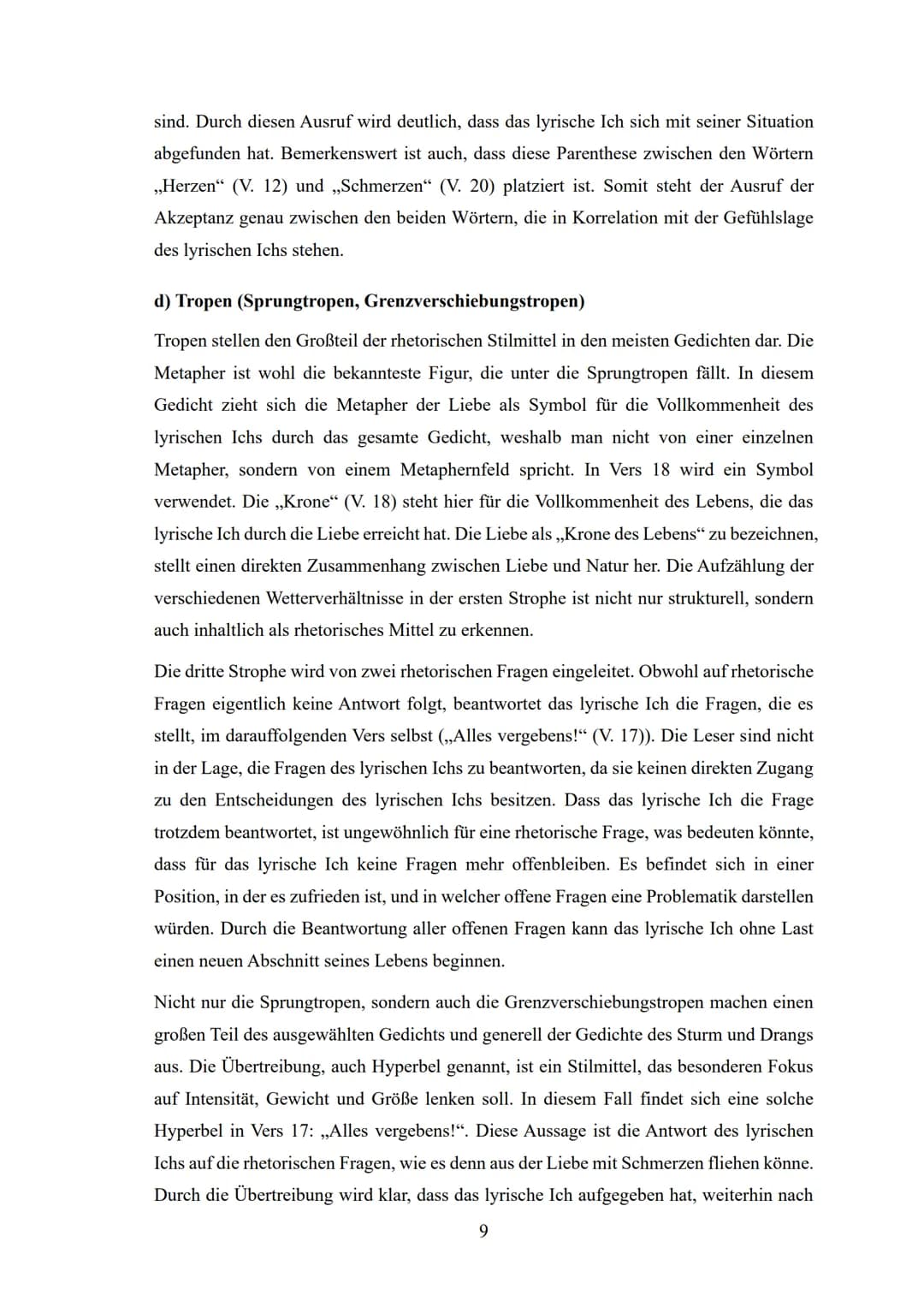 Facharbeit
im Leistungskurs Deutsch
Analyse und Interpretation des Gedichts
,,Rastlose Liebe Liebe als Krone des
-
Lebens" (1776) von Johann