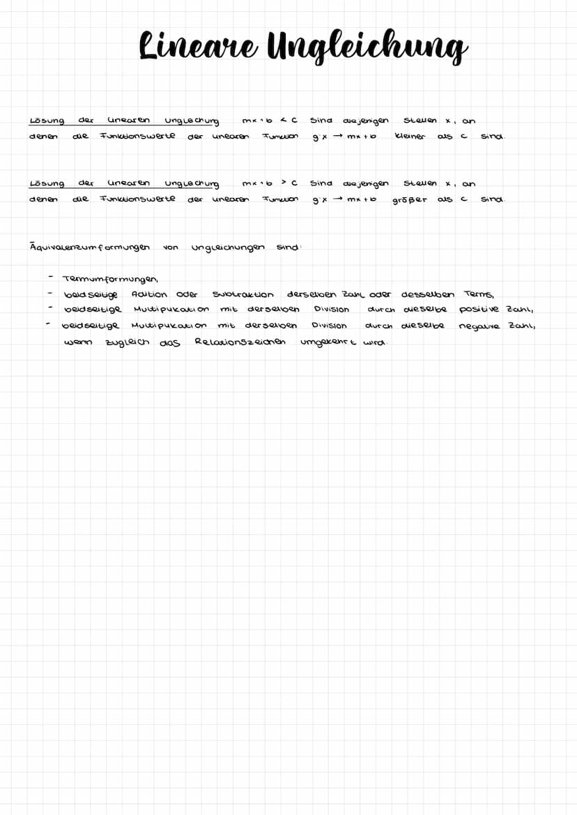 Eindeutige Zuordnungen nennt man Funktionen. Mathematisch formulert bedeutet das.
Eine Zuordnung f x + y
ordnet jedem
*- wert genow einen y-