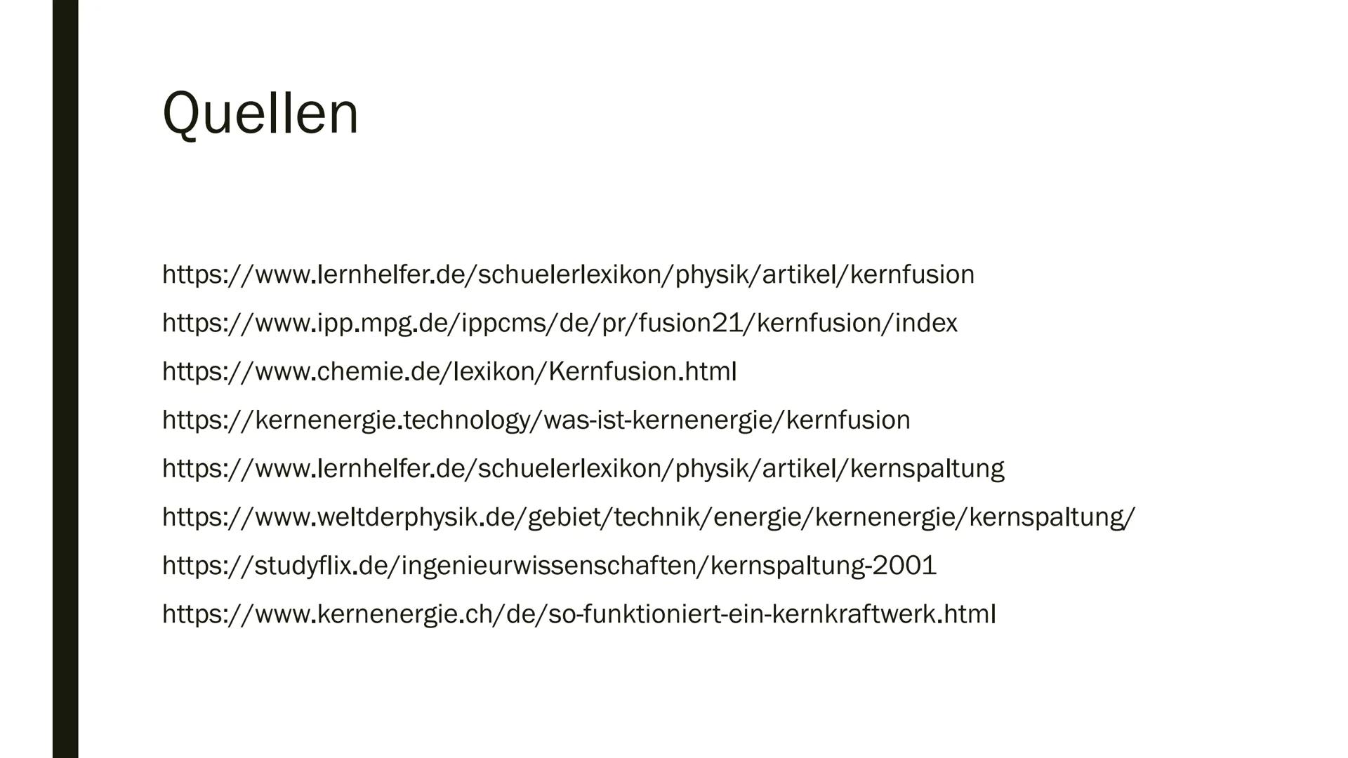 KERNSPALTUNG &
KERNFUSION
von Marvin Scholz Gliederung
1.
2.
Kernspaltung
1.1 Allgemeine Fakten
1.2 Entdeckung
1.3 Ablauf
1.4 Energiefreiset