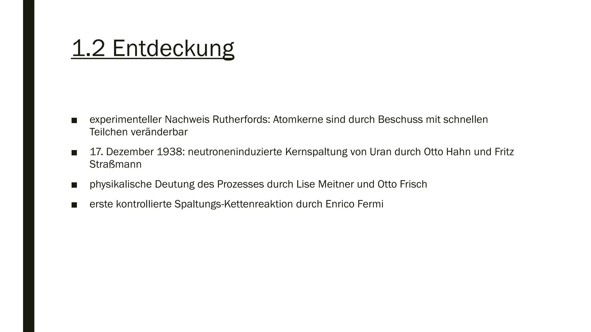 KERNSPALTUNG &
KERNFUSION
von Marvin Scholz Gliederung
1.
2.
Kernspaltung
1.1 Allgemeine Fakten
1.2 Entdeckung
1.3 Ablauf
1.4 Energiefreiset