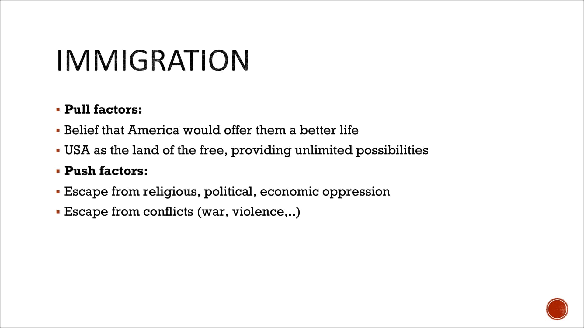 AMERICAN MYTHS
AND REALITIES TABLE OF CONTENT
■
The American Dream
▪ American Nightmare
- Culture Wars
+Class struggles
*Immigration
❖Religi