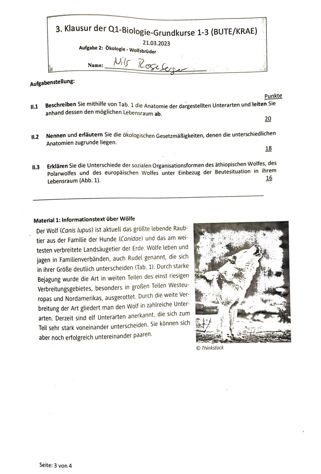 3. Klausur der Q1-Biologie-Grundkurse 1-3 (BUTE/KRAE)
21.03.2023
Aufgabe 1: Ökologie - Überwinterungsstrategien
Name:
Nils Rosa Serger
Aufga
