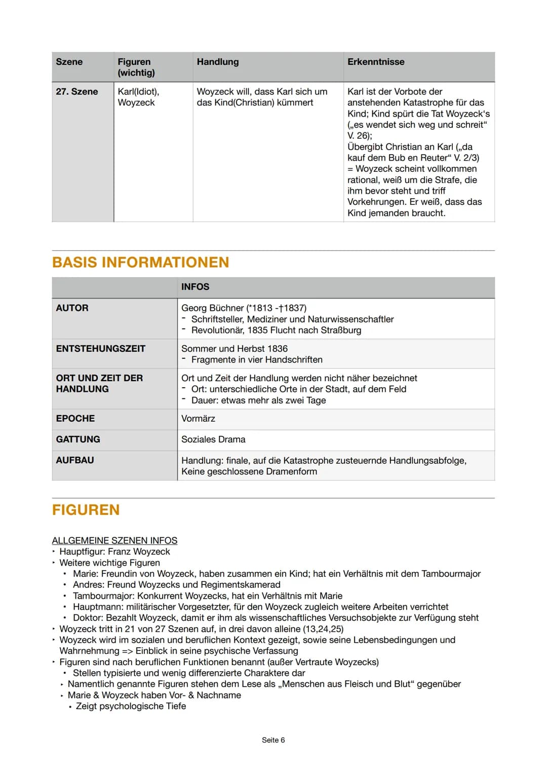 Umstände /
Bedingungen
Ursachen der
Krankheit /
Arbeitszwang
Diskrepanz
zwischen Woyzeck
und Hauptmann
Militärische Disziplin
Moral als Mitt