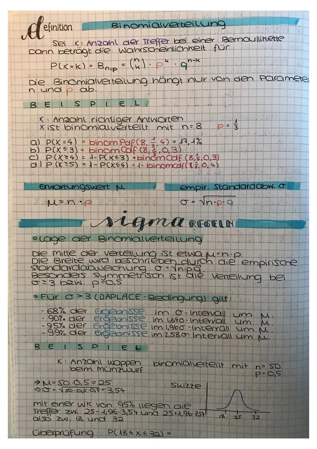 GRUNDBEGRIFFE
Zufallsexperiment (Def.)
Zufallsgröße (Def.)
Ergebnis/Ereignis (Def.)
Gegenwahrscheinlichkeit
Baumdiagramme
Pfadreger
Summenre