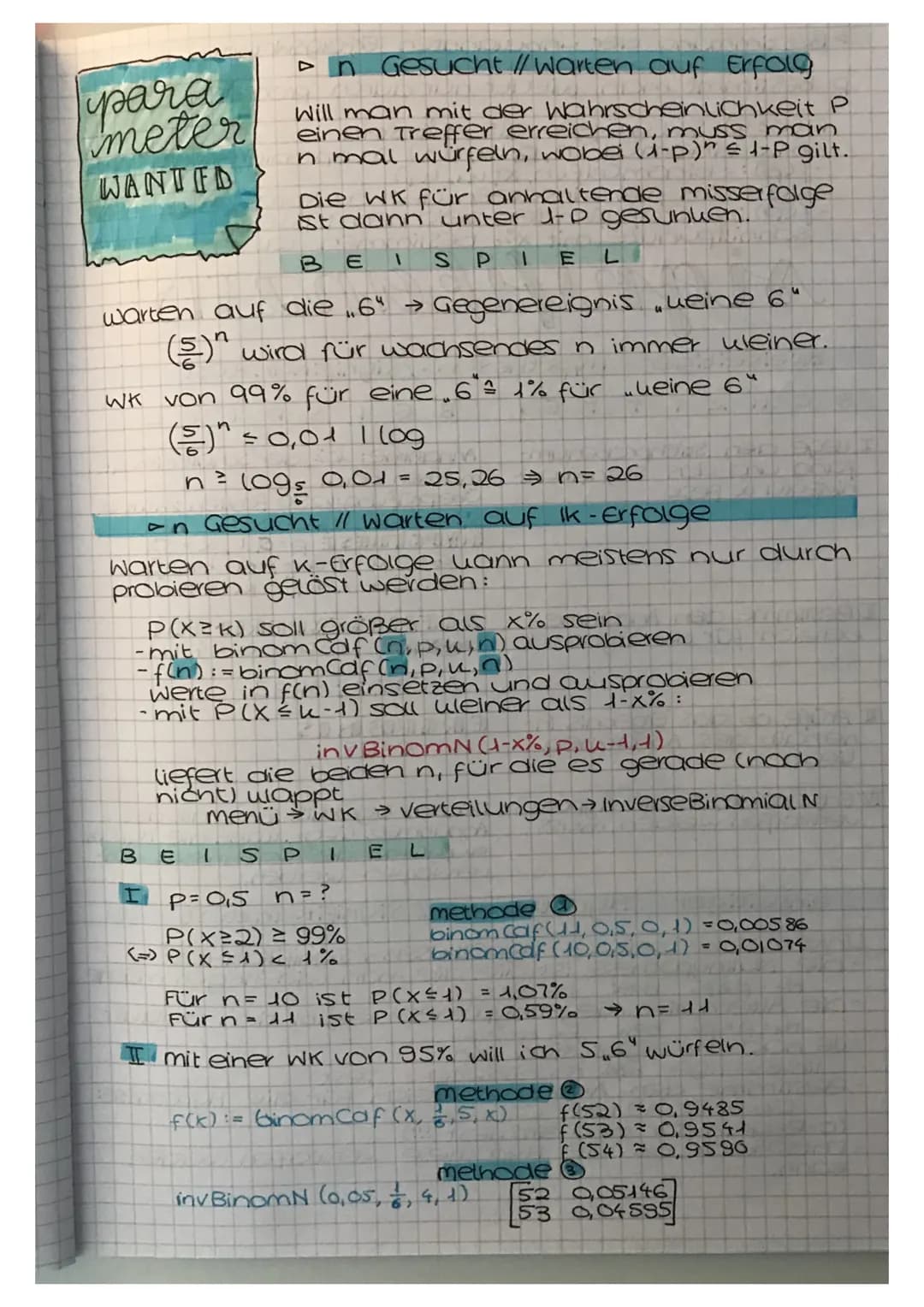 GRUNDBEGRIFFE
Zufallsexperiment (Def.)
Zufallsgröße (Def.)
Ergebnis/Ereignis (Def.)
Gegenwahrscheinlichkeit
Baumdiagramme
Pfadreger
Summenre