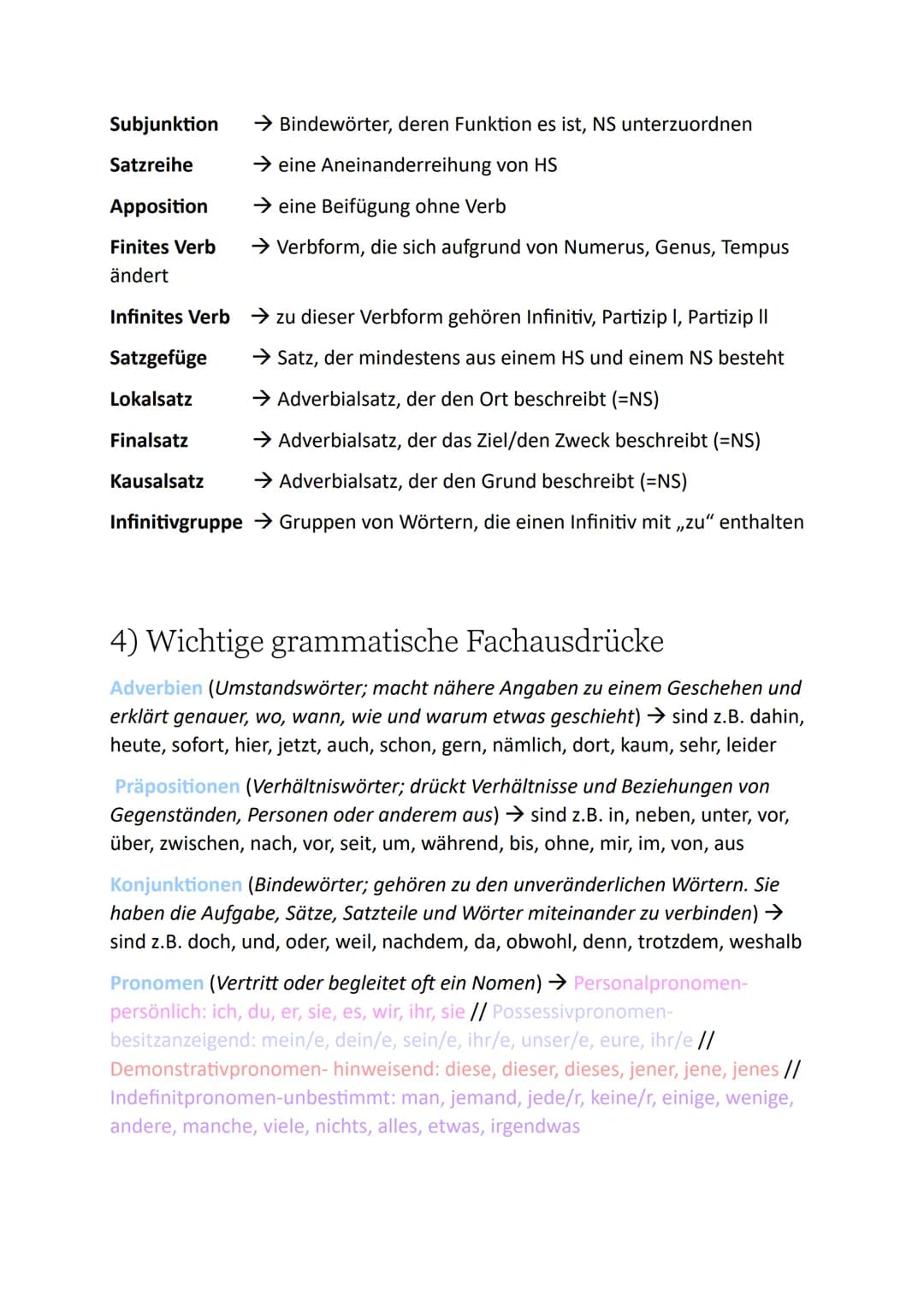 Sprachgebrauch
Grammatik, Rechtschreibung, Zeichensetzung
1)Zeichensetzung
Satzreihe: HS + HS
-> HS kann alleine stehen
-> HS ist selbststän