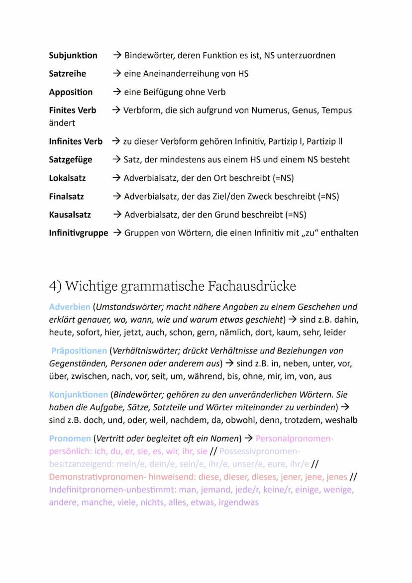Sprachgebrauch
Grammatik, Rechtschreibung, Zeichensetzung
1)Zeichensetzung
Satzreihe: HS + HS
-> HS kann alleine stehen
-> HS ist selbststän