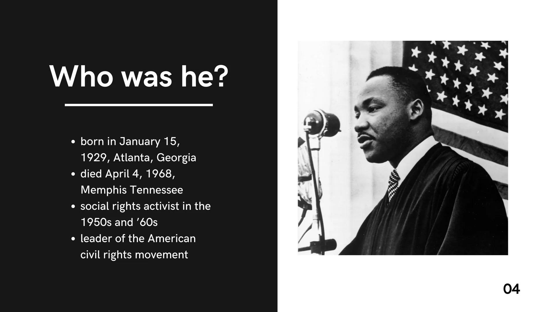 I have a dream that one day this nation will rise up and
live out the true meaning of its creed: "We hold these
truths to be self-evident, t