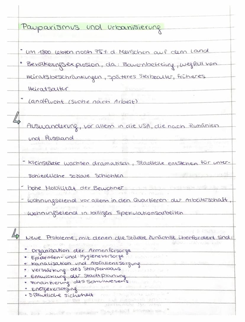Ursachen und Folgen der Bevölkerungsexplosion (18.6.19 Jhd.)
Ursachen
- Bavernbefreiung, Wegfall der
Heiratsbeschränkungen
Folgen
- Hungerkr