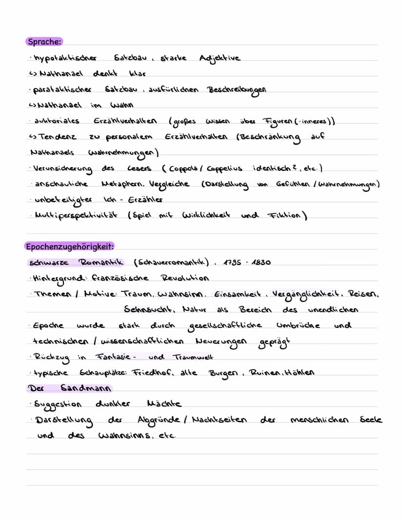 Drei Briefe:
1. Nathanael
·beängstigender Besuch
Wetterglashändlers
des
Coppola
Ahnung Nathanaels: Coppola ist
Advokat
Coppelius
Kindheit
43