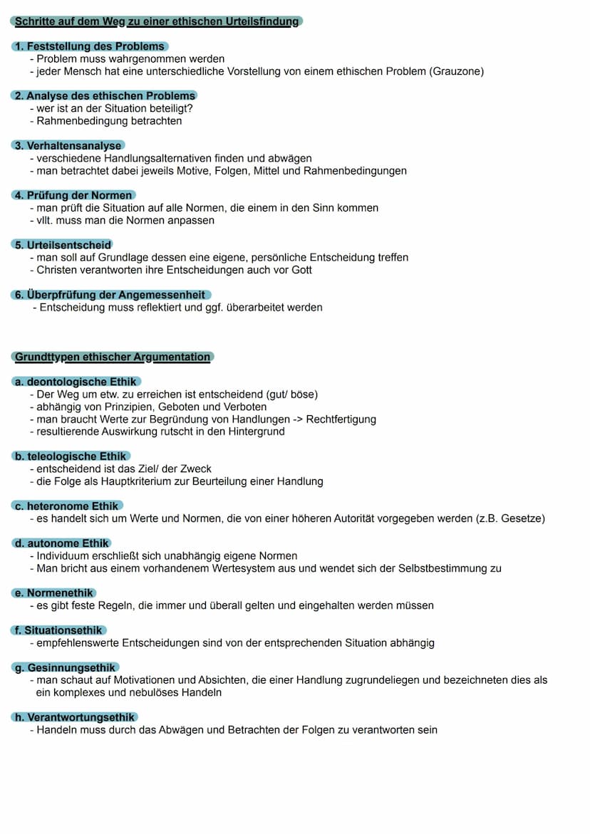 Ethik Bausteine Ethik Überblick
Allgemeine Faktoren des moralischen Handelns
- Moralische Entwicklung (z.B. Stufenmodell Kohlbergs)
- Einflu