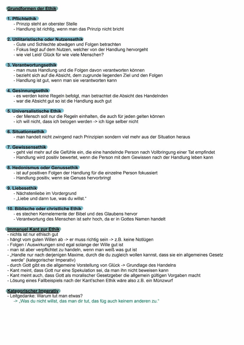 Ethik Bausteine Ethik Überblick
Allgemeine Faktoren des moralischen Handelns
- Moralische Entwicklung (z.B. Stufenmodell Kohlbergs)
- Einflu