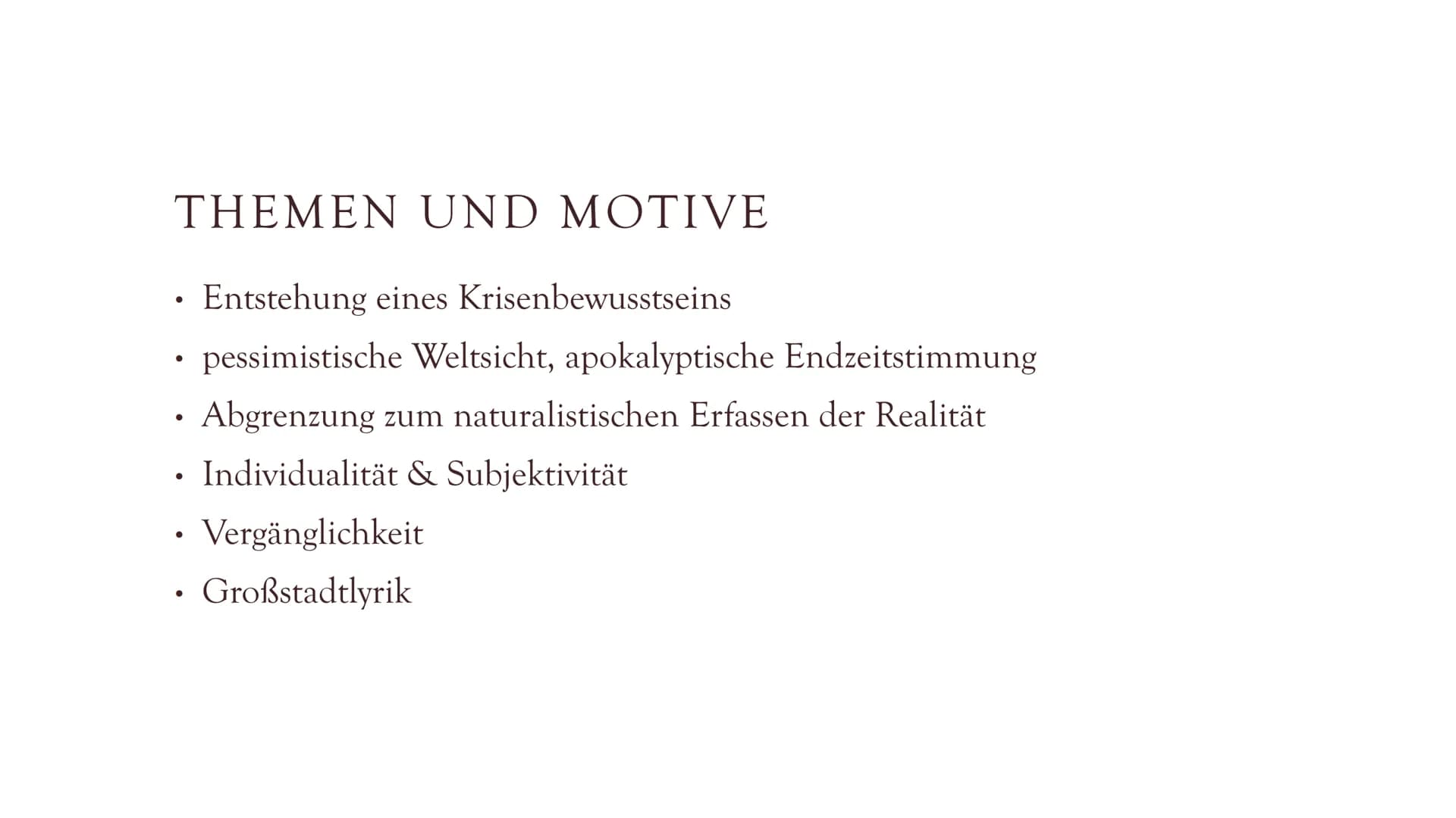 KLASSISCHE
MODERNE &
EXPRESSIONISMUS
1890-1925 MODERNE (1890-1920)
Neues Zeitalter für alle Künste (v.a. Literatur und Kunst)
Kunst = neue F